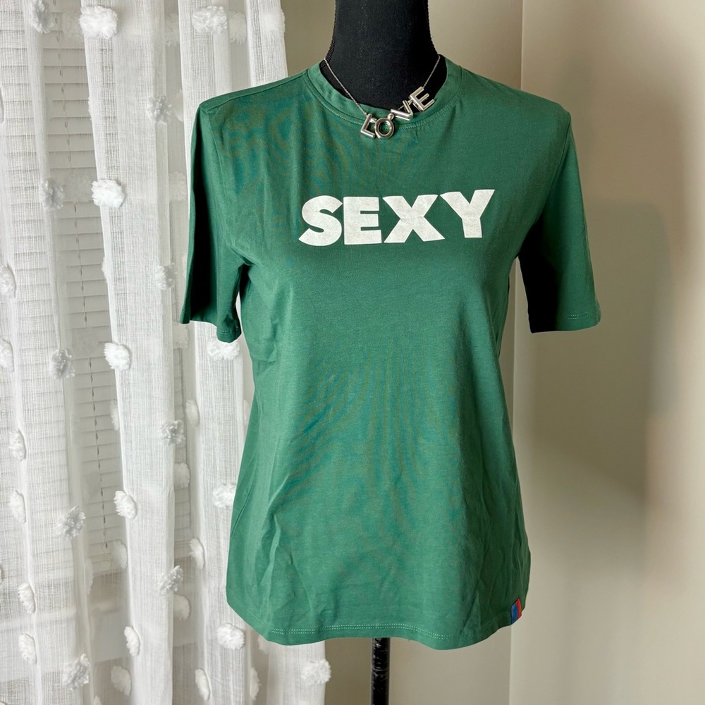 KULE Green Sexy Short Sleeve T-Shirt Size Small‎ - Picture 3 of 9
